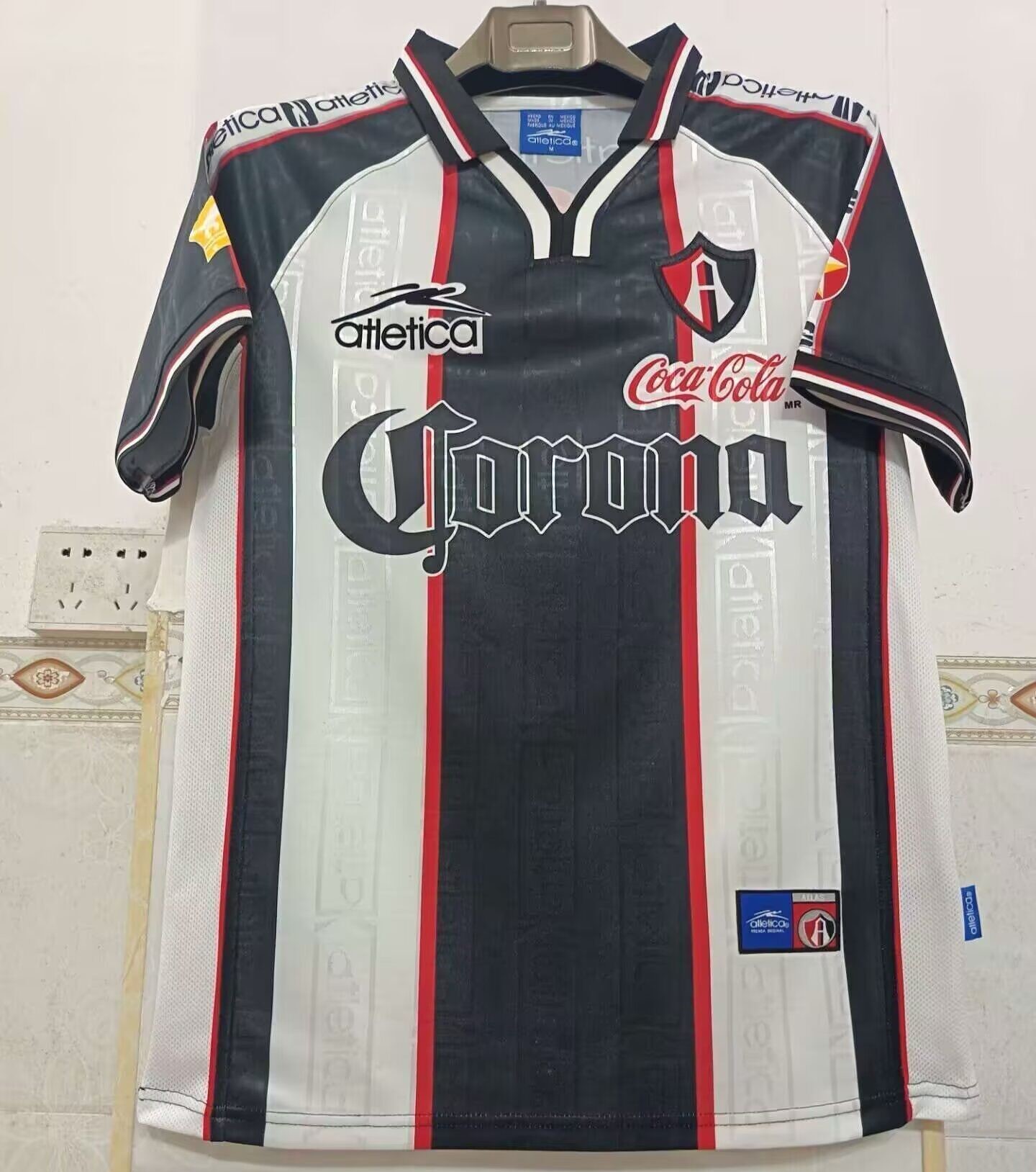 AAA Quality Atlas 99/00 Third White/Black Soccer Jersey